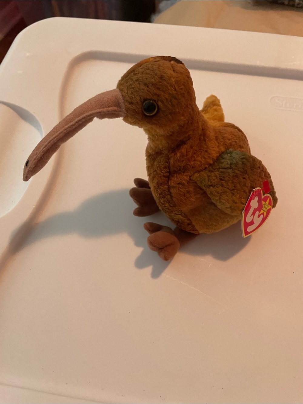 1998 beanie baby Ty Beak Kiwi Bird Plush Toy
